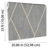 Veer Decor Wood Texture Chevron Blue Grey Wallpaper VRBR09-7