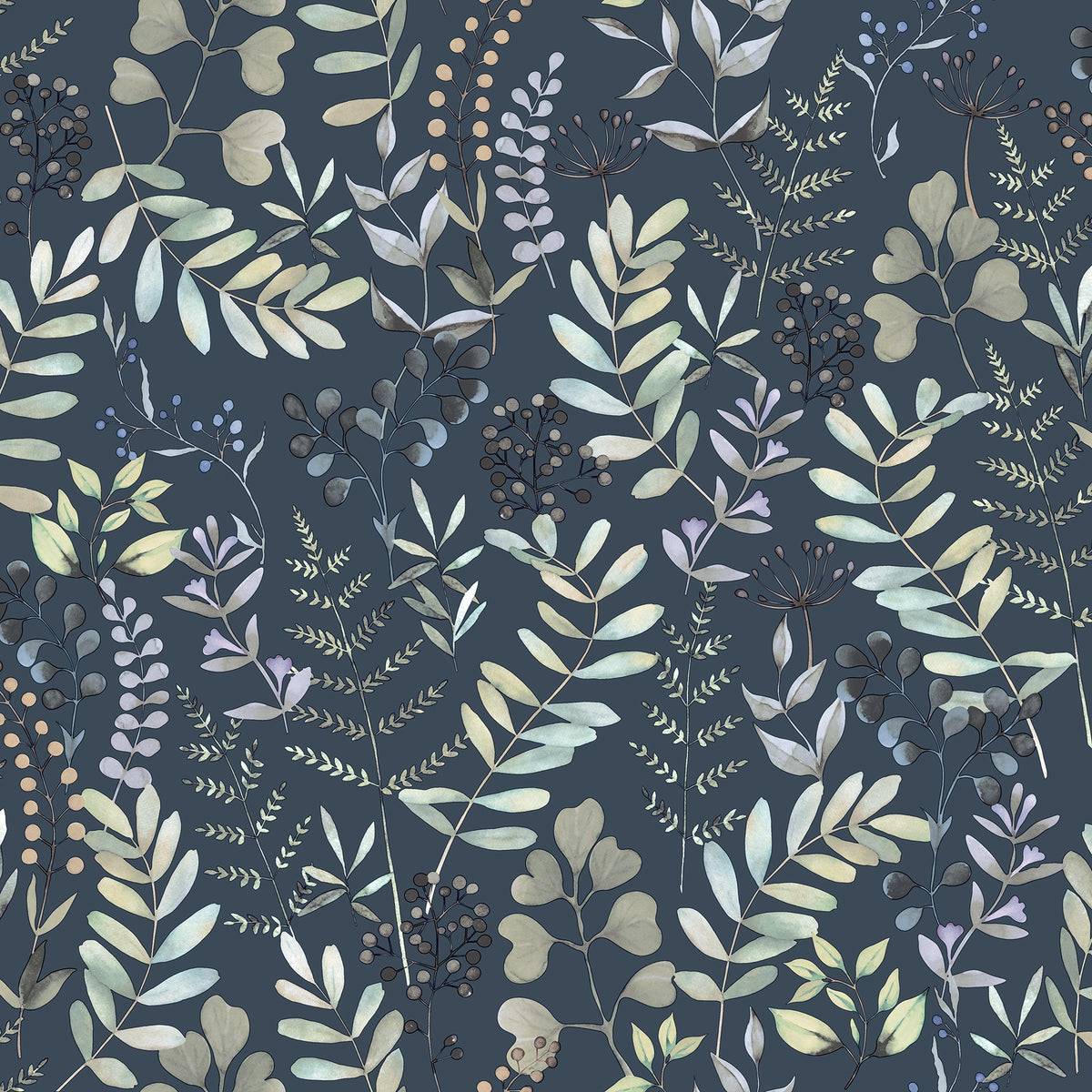 Veer Decor Olivia Botanical Navy Blue Wallpaper VRBT01-586