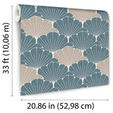 Veer Decor Giant Art Deco Gingko Leaf Green Wallpaper VREL04