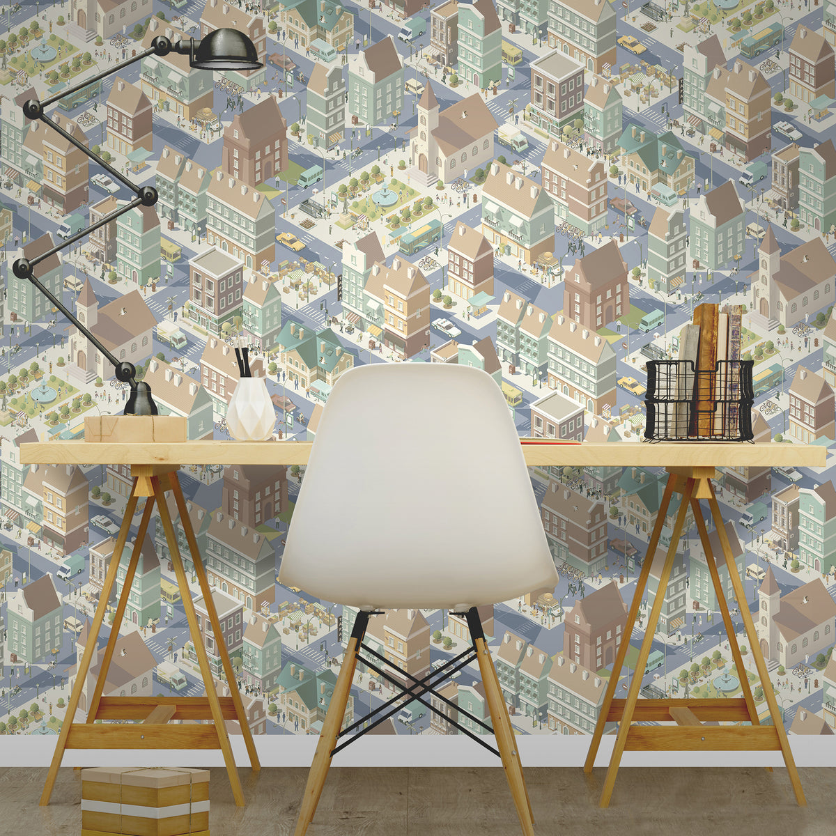 Veer Decor Notting Hill Blue Wallpaper VRKG11-679