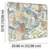 Veer Decor Notting Hill Blue Wallpaper VRKG11-679