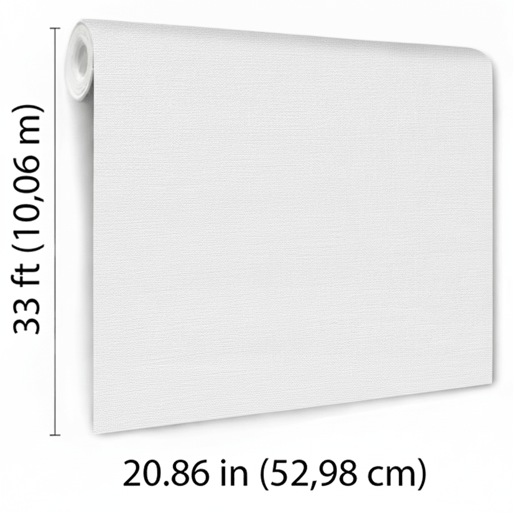 Veer Decor Linen Slub White Wallpaper VRMB001-1055