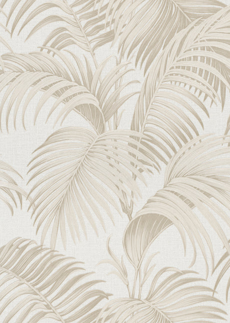 Veer Decor Sculpted Tropical Leaf Beige Wallpaper VRMB002-10
