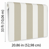 Veer Decor Sculpted Panel Stripe Beige Wallpaper VRMB002-106