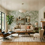 Veer Decor Sculpted Tropical Leaf Green Wallpaper VRMB007-10
