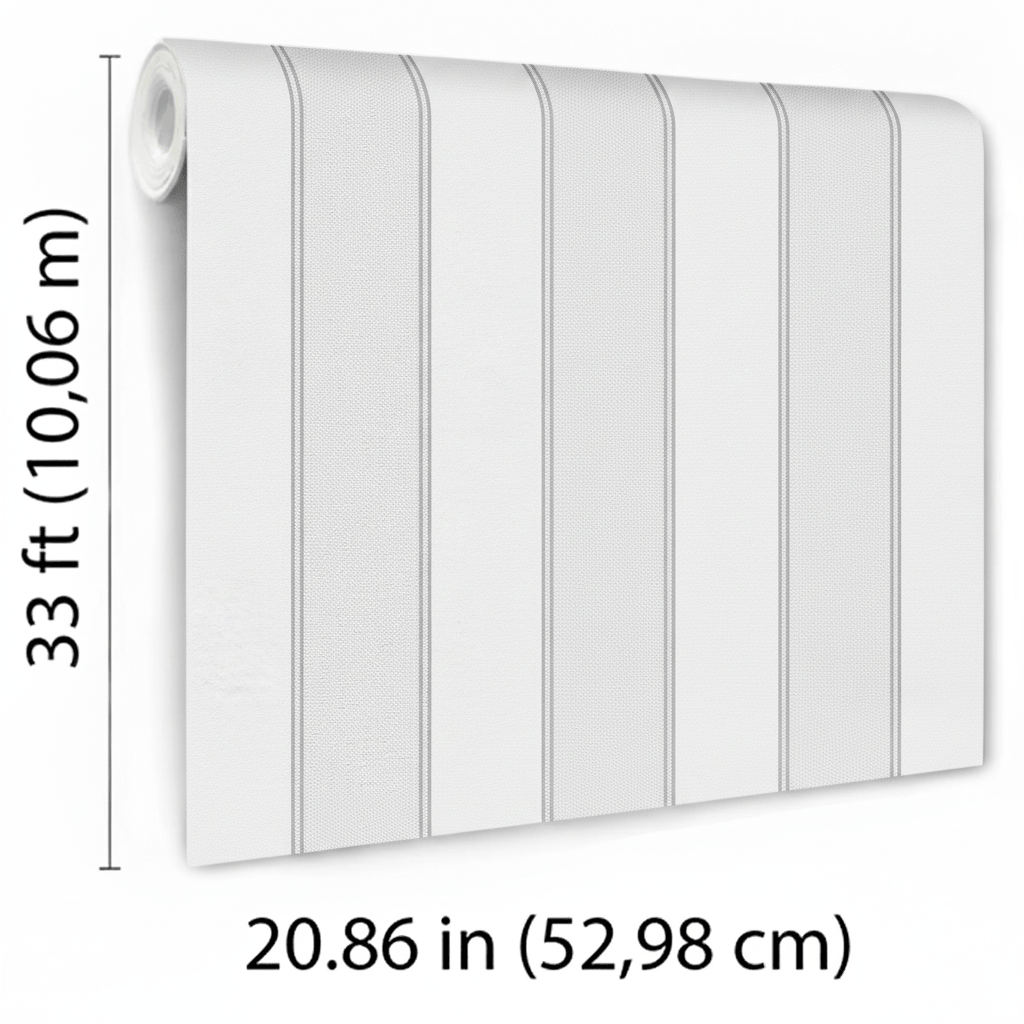 Veer Decor Sculpted Panel Stripe Grey Wallpaper VRMB010-1062