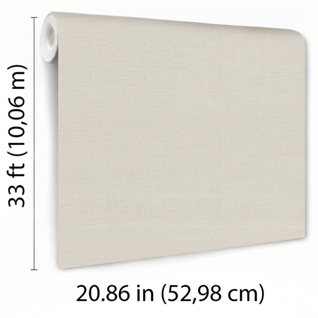 Veer Decor Linen Slub Cream Wallpaper VRMB014-1055