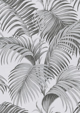 Veer Decor Sculpted Tropical Leaf Black Wallpaper VRMB015-10