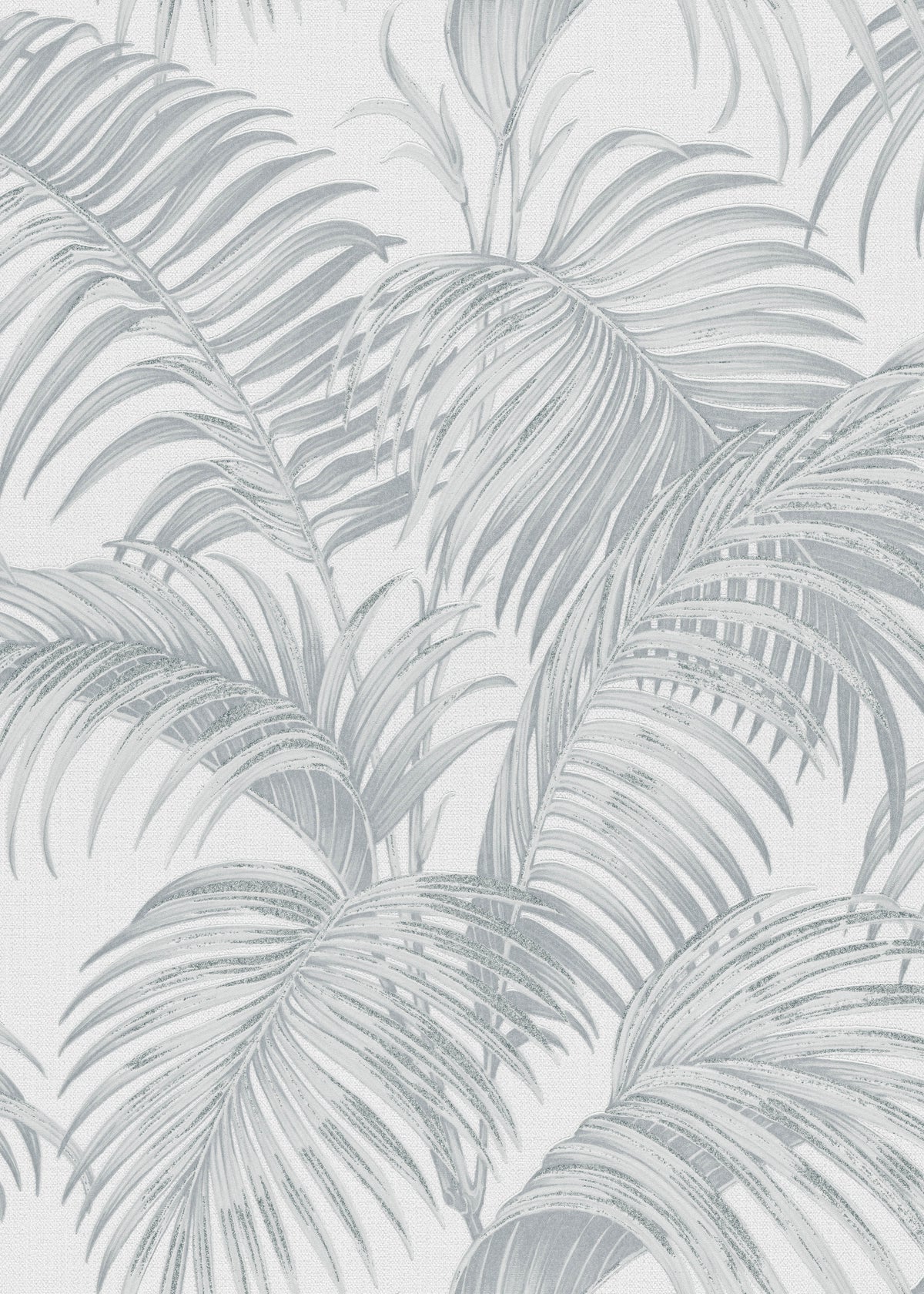 Veer Decor Sculpted Tropical Leaf Light Grey Wallpaper VRMB0