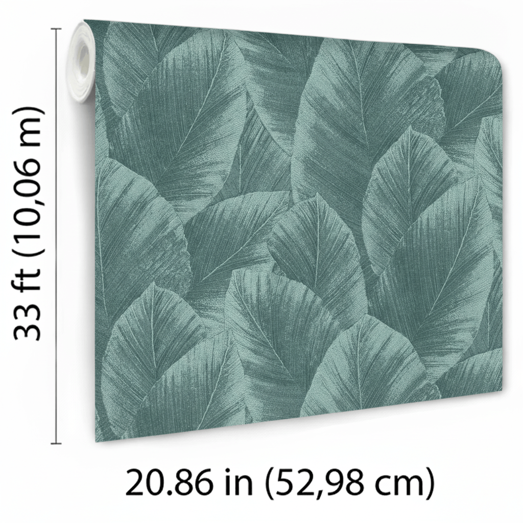 Veer Decor Etched Palm Canopy Green Wallpaper VRMB207-1060