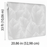 Veer Decor Etched Palm Canopy Light Grey Wallpaper VRMB231-1