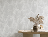 Veer Decor Etched Palm Canopy Light Grey Wallpaper VRMB231-1