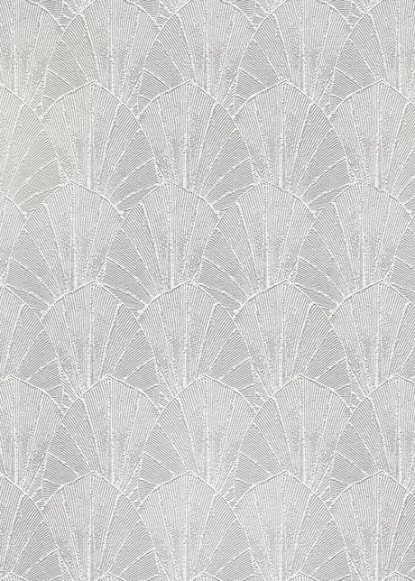 Veer Decor Sculpted Fan Leaf Cream Wallpaper VRMB314-1060