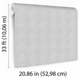 Veer Decor Sculpted Fan Leaf Cream Wallpaper VRMB314-1060