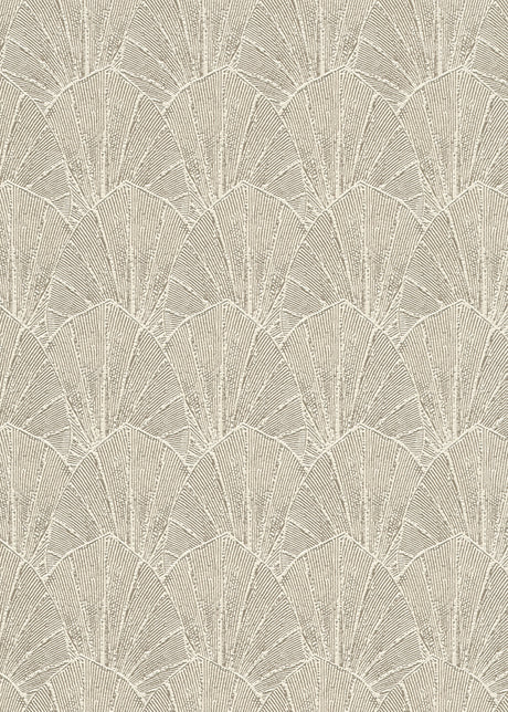 Veer Decor Sculpted Fan Leaf Gold Wallpaper VRMB330-1060