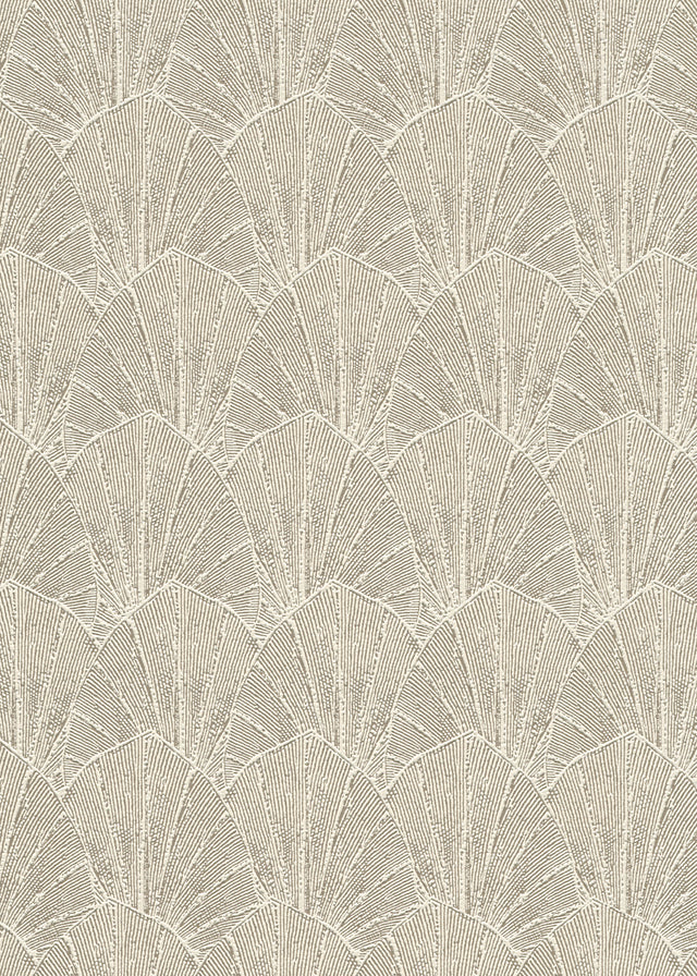 Veer Decor Sculpted Fan Leaf Gold Wallpaper VRMB330-1060