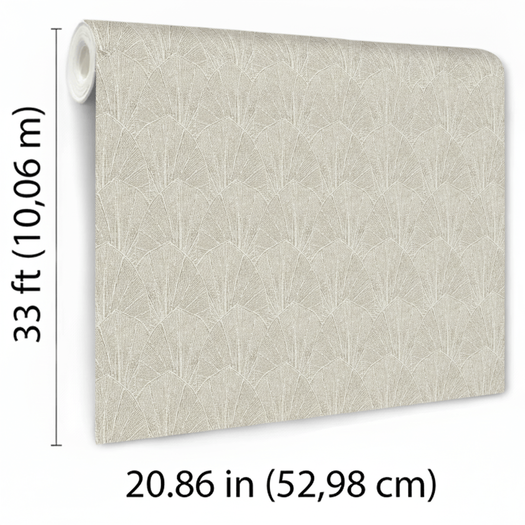 Veer Decor Sculpted Fan Leaf Gold Wallpaper VRMB330-1060