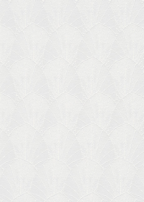 Veer Decor Sculpted Fan Leaf Light Grey Wallpaper VRMB331-10