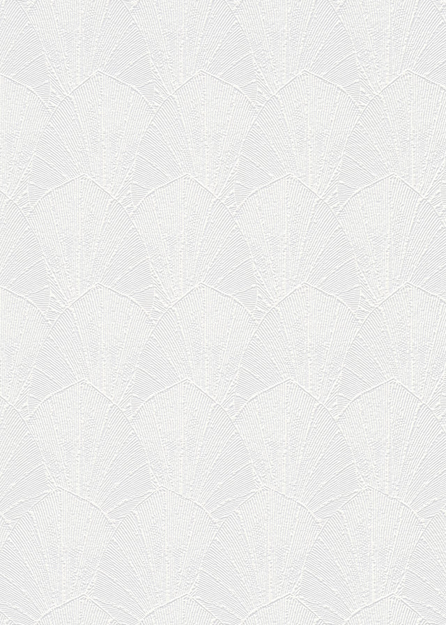 Veer Decor Sculpted Fan Leaf Light Grey Wallpaper VRMB331-10