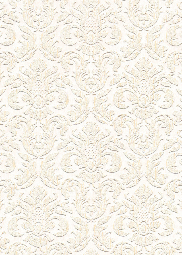 Veer Decor Sculpted Damask Beige Wallpaper VRMB402-1060