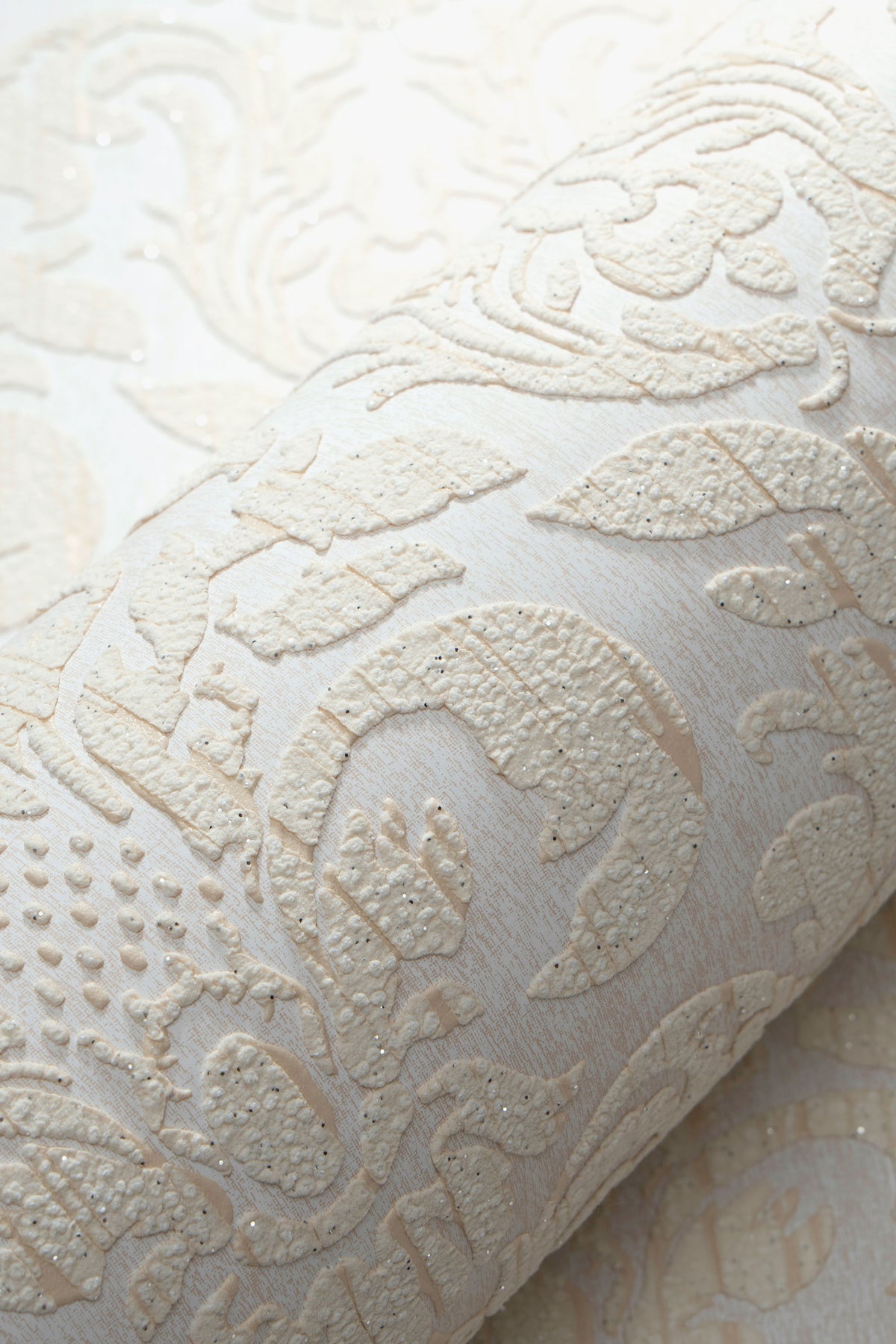 Veer Decor Sculpted Damask Beige Wallpaper VRMB402-1060