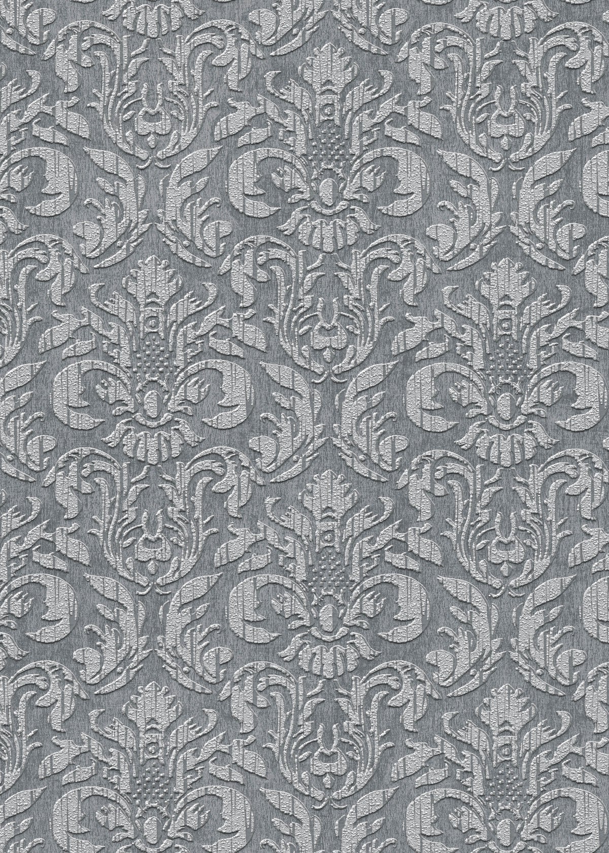 Veer Decor Sculpted Damask Anthracite Wallpaper VRMB447-1060
