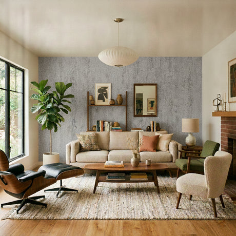 Veer Decor Weathered Fresco Anthracite Wallpaper VRMB547-106