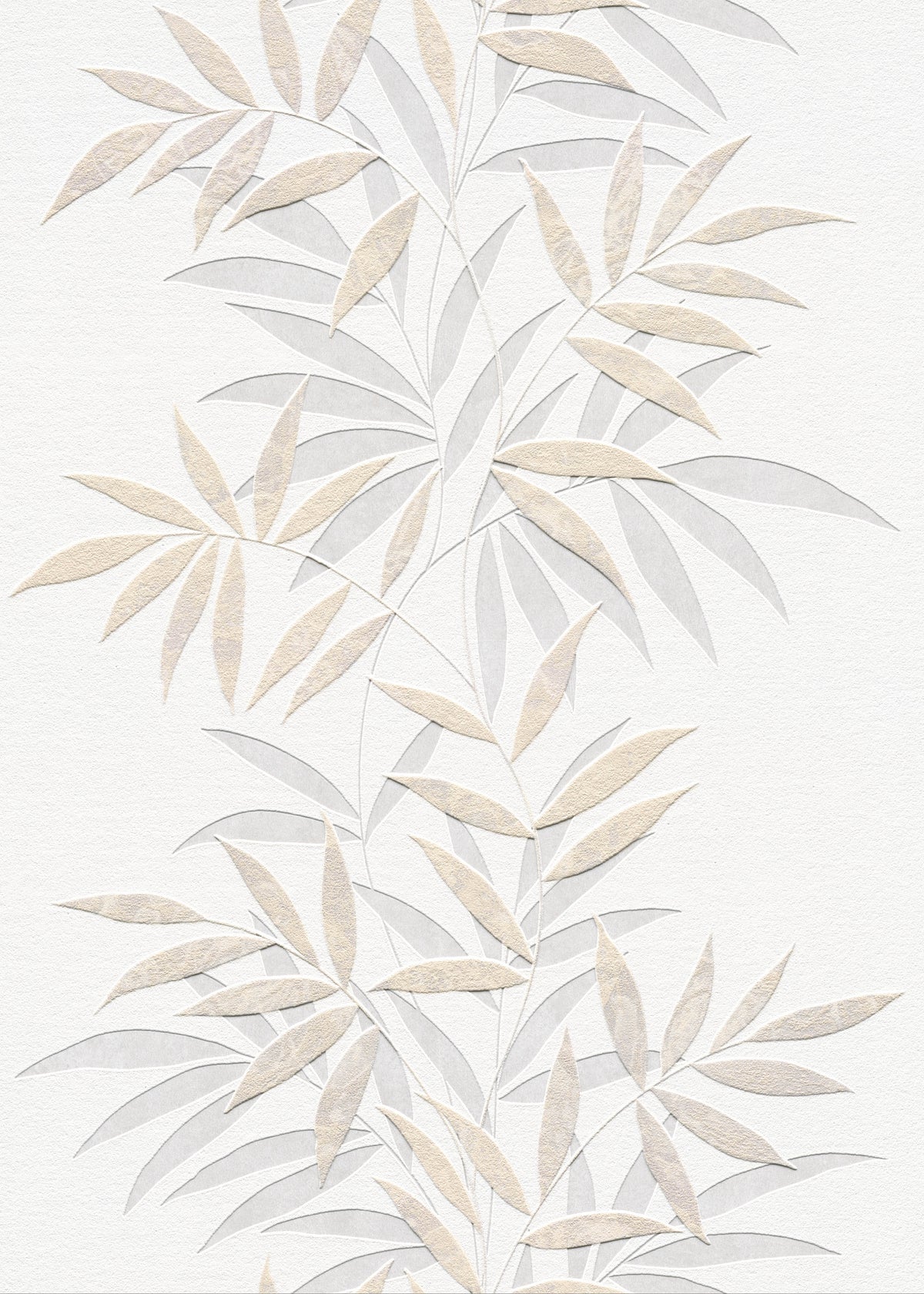 Veer Decor Raised Bamboo Leaf Beige Wallpaper VRMB702-1060