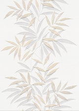 Veer Decor Raised Bamboo Leaf Beige Wallpaper VRMB702-1060