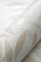 Veer Decor Raised Bamboo Leaf Beige Wallpaper VRMB702-1060
