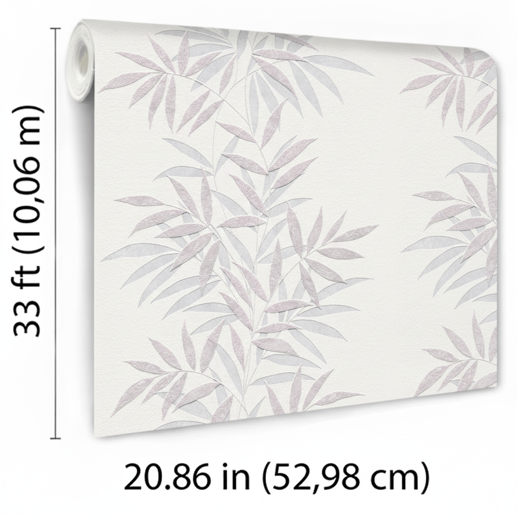Veer Decor Raised Bamboo Leaf Pink Wallpaper VRMB705-1060