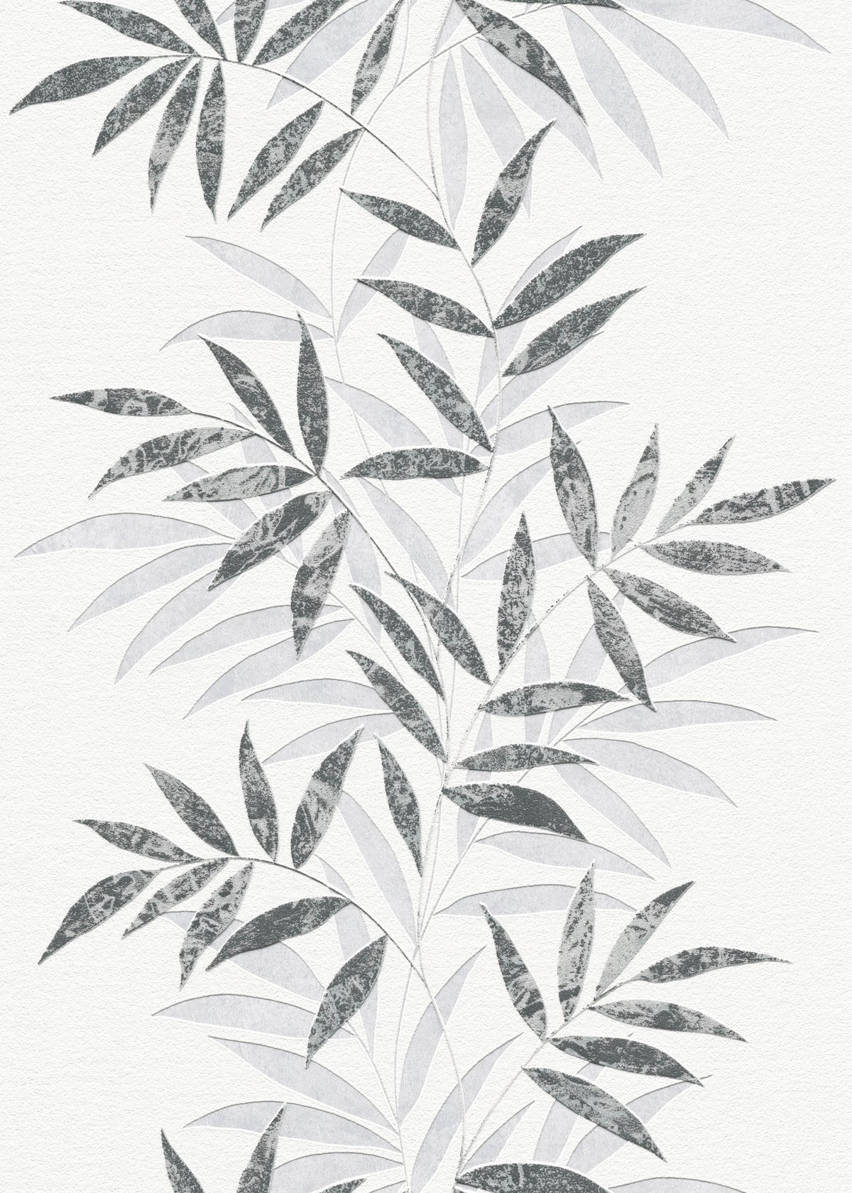 Veer Decor Raised Bamboo Leaf Black Wallpaper VRMB715-1060