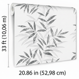 Veer Decor Raised Bamboo Leaf Black Wallpaper VRMB715-1060
