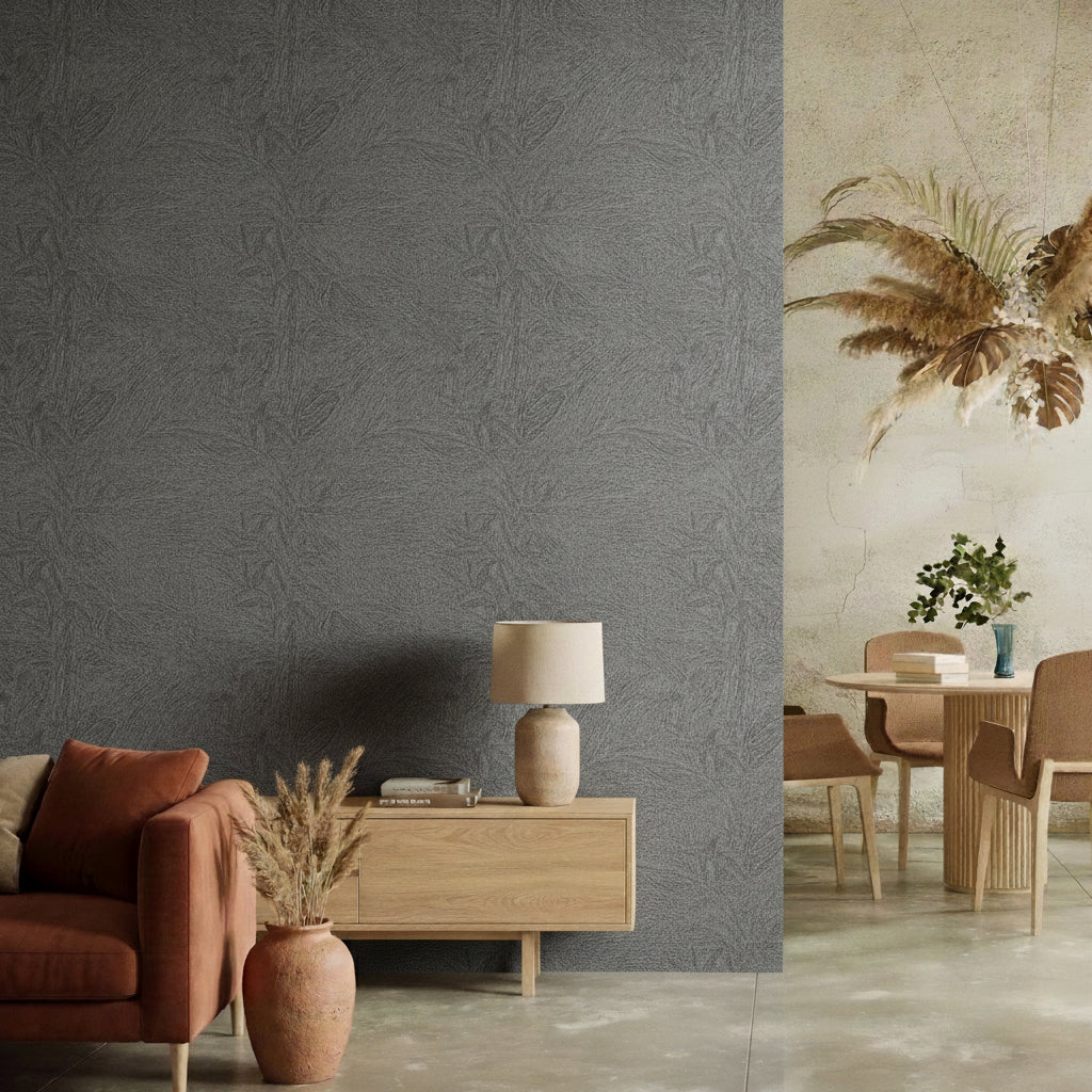 Veer Decor Sculpted Whispering Dunes Anthracite Wallpaper VR