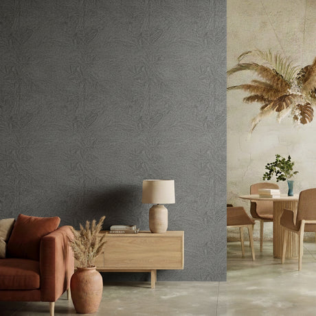 Veer Decor Sculpted Whispering Dunes Anthracite Wallpaper VR
