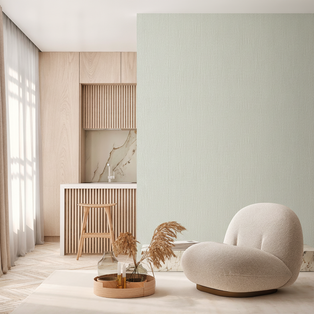 Veer Decor Sculpted Vertical Reed Green Wallpaper VRMB907-10