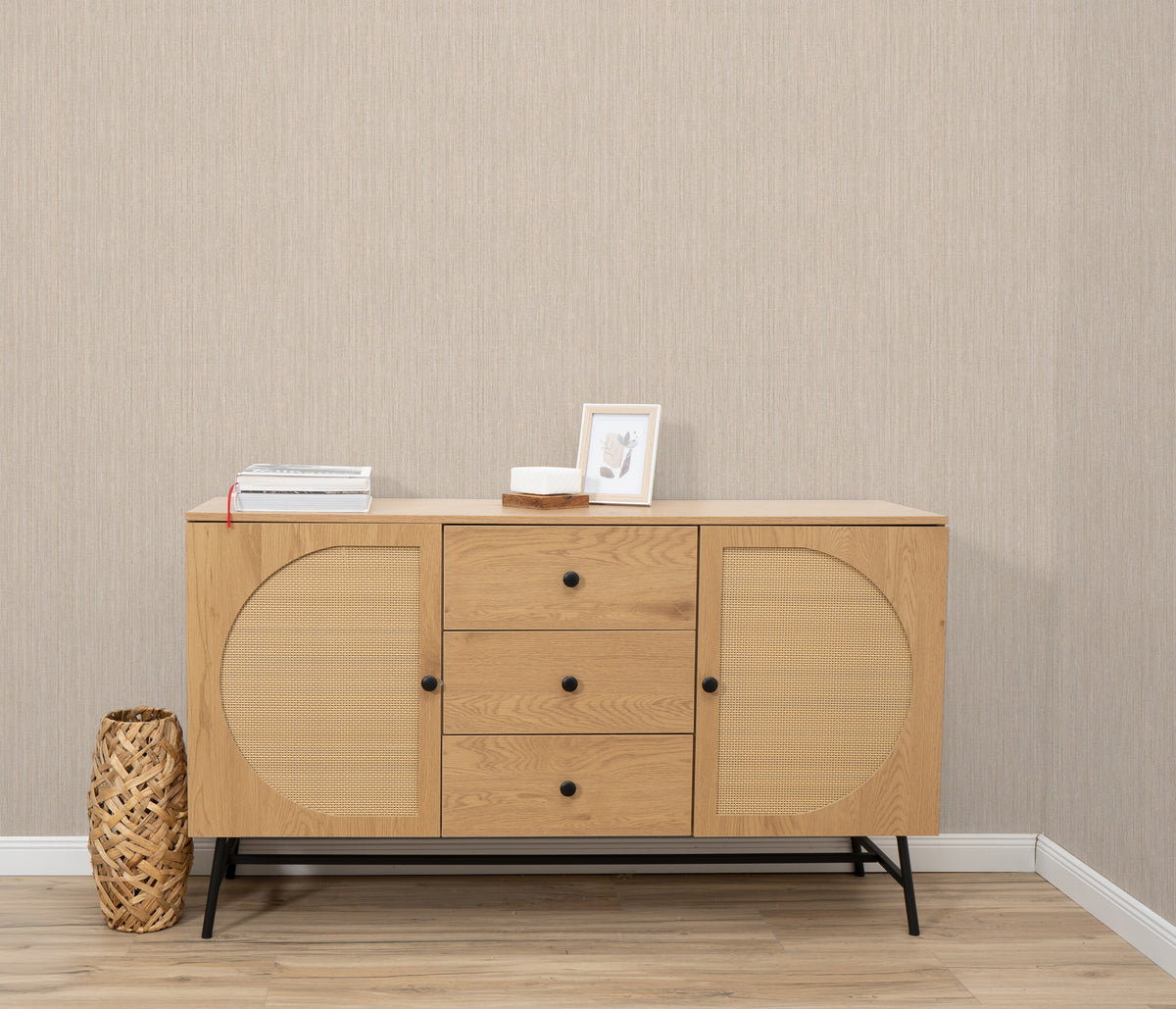 Veer Decor Fine Vertical Linen Texture Beige Wallpaper VRPH0