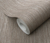 Veer Decor Fine Vertical Linen Texture Brown Wallpaper VRPH0