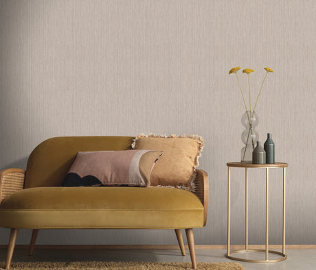 Veer Decor Fine Vertical Linen Texture Hazel Wallpaper VRPH0