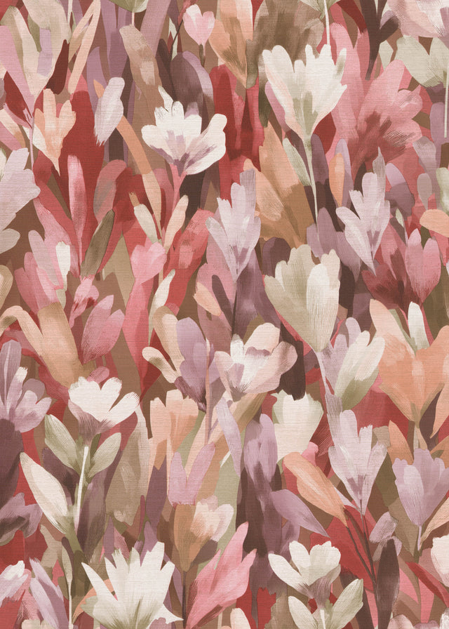Veer Decor Sylvan Blooms Red Wallpaper VRPH606-1058