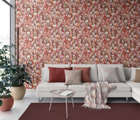 Veer Decor Sylvan Blooms Red Wallpaper VRPH606-1058