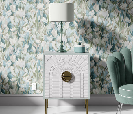 Veer Decor Sylvan Blooms Green Wallpaper VRPH607-1058