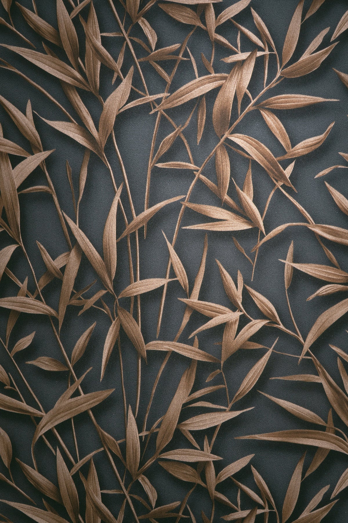 Veer Decor Sylvan Bamboo Fronds Anthracite Wallpaper VRPH747