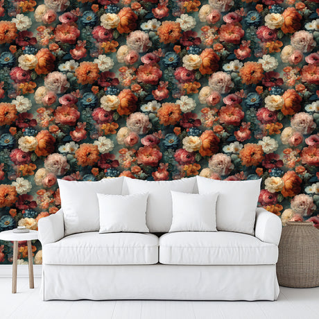 Veer Decor Moody Floral Jewel Tones Peel & Stick Wallpaper V