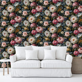 Veer Decor Floral Painting Pink Peel & Stick Wallpaper VRPS0