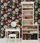 Veer Decor Floral Painting Pink Peel & Stick Wallpaper VRPS0