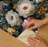Veer Decor Floral Painting Pink Peel & Stick Wallpaper VRPS0