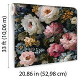 Veer Decor Floral Painting Pink Peel & Stick Wallpaper VRPS0
