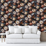 Veer Decor Floral Painting Orange Peel & Stick Wallpaper VRP