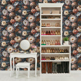 Veer Decor Floral Painting Orange Peel & Stick Wallpaper VRP